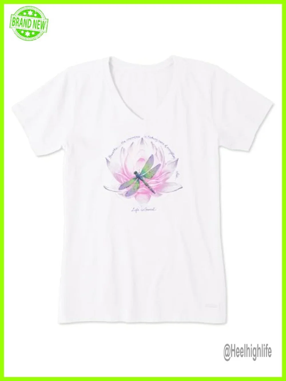 Women's Crusher Tee Short Sleeve Cotton Graphic T-Shirt V-Neck Floral